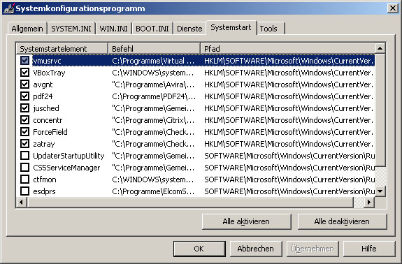 msconfig