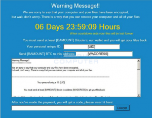 Popcorn Ransomware Sperrbildschirm